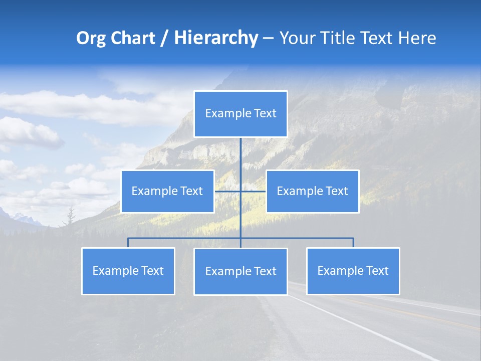 A Road With A Mountain In The Background PowerPoint Template