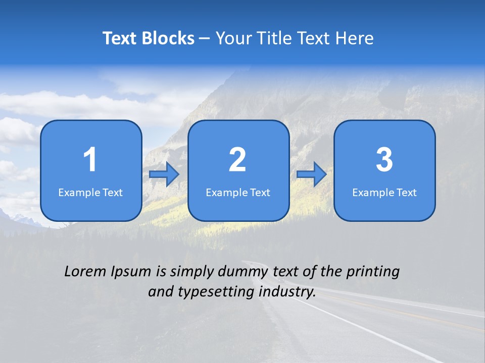 A Road With A Mountain In The Background PowerPoint Template