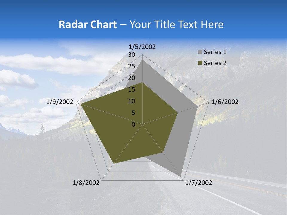A Road With A Mountain In The Background PowerPoint Template