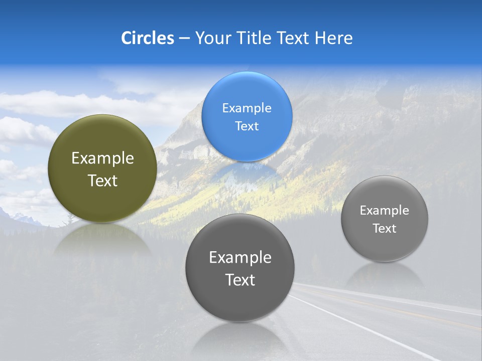 A Road With A Mountain In The Background PowerPoint Template