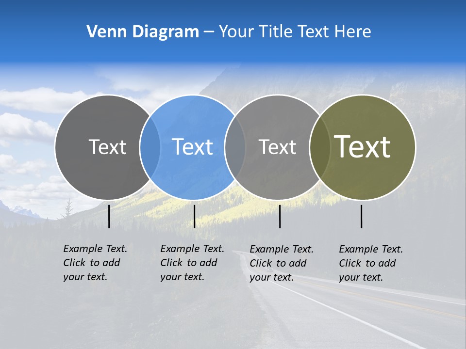 A Road With A Mountain In The Background PowerPoint Template