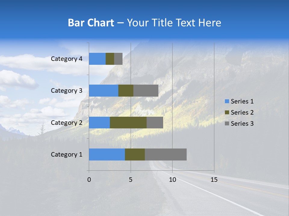 A Road With A Mountain In The Background PowerPoint Template