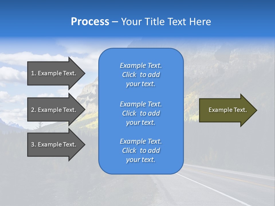 A Road With A Mountain In The Background PowerPoint Template