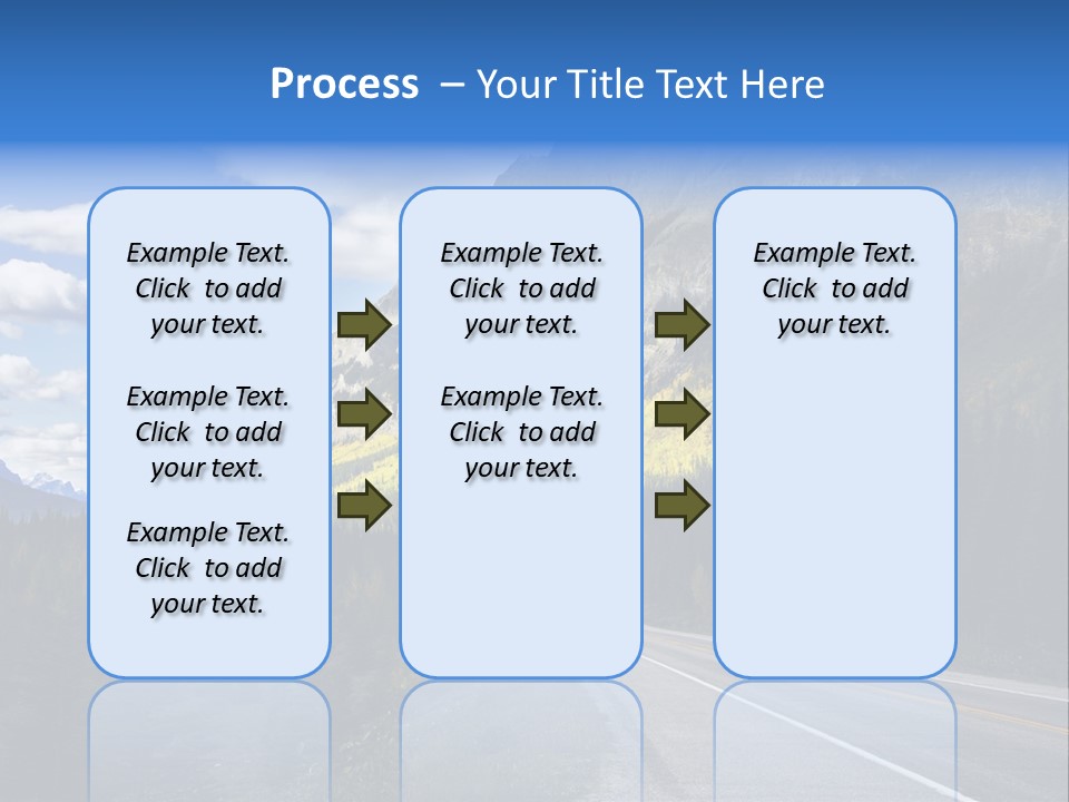 A Road With A Mountain In The Background PowerPoint Template