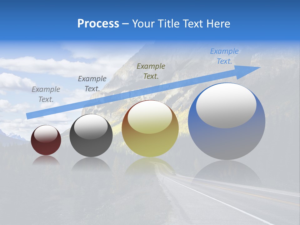 A Road With A Mountain In The Background PowerPoint Template