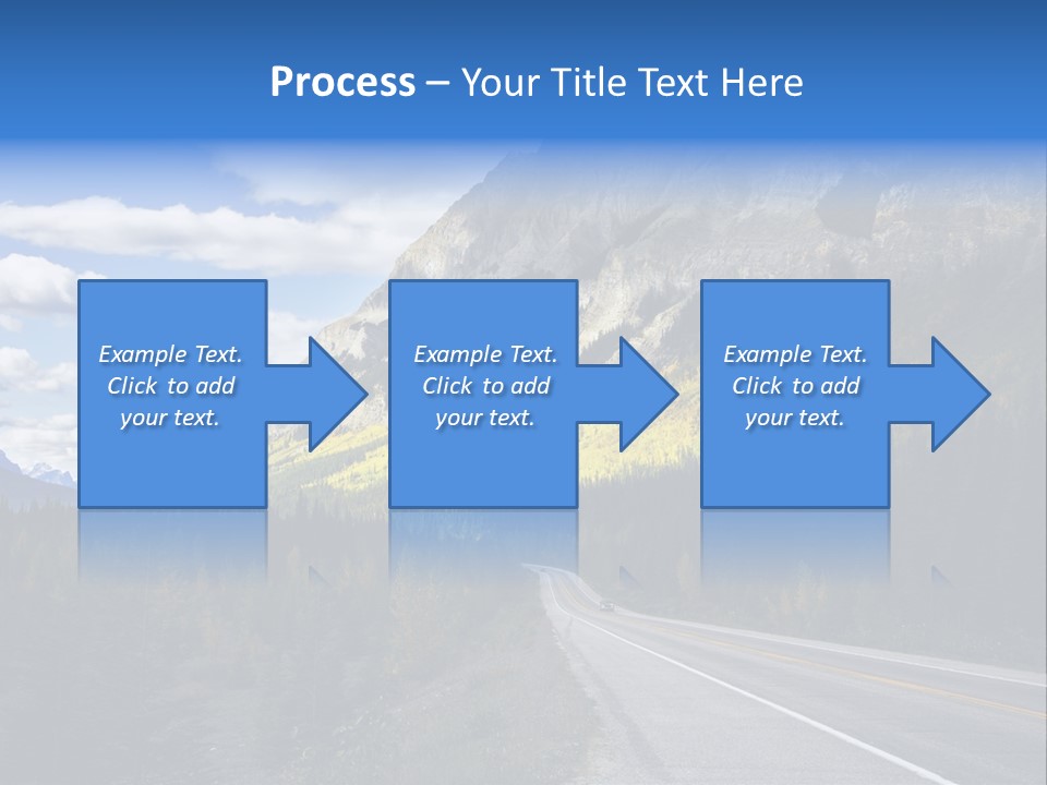 A Road With A Mountain In The Background PowerPoint Template