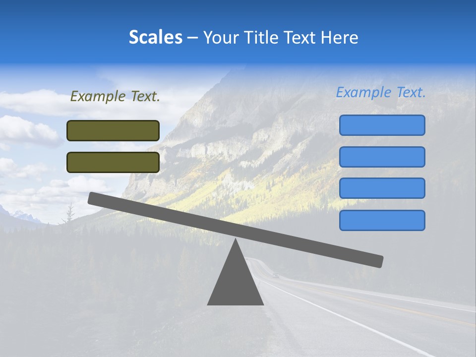 A Road With A Mountain In The Background PowerPoint Template