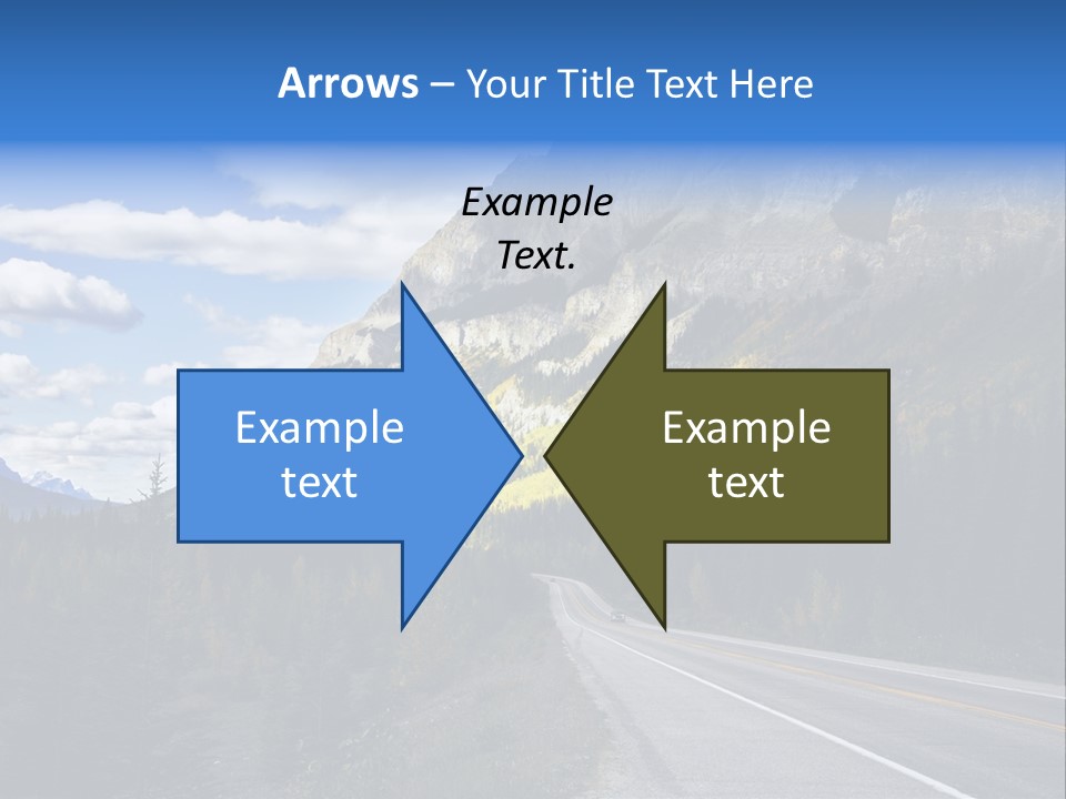 A Road With A Mountain In The Background PowerPoint Template