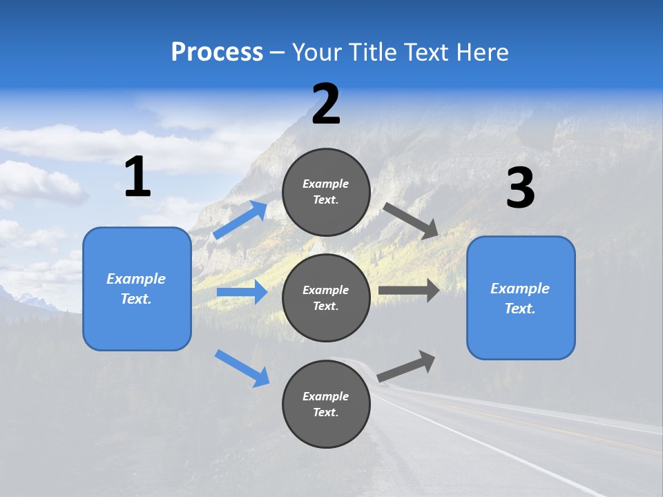 A Road With A Mountain In The Background PowerPoint Template