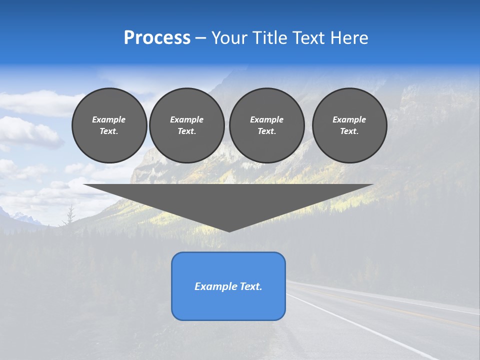A Road With A Mountain In The Background PowerPoint Template