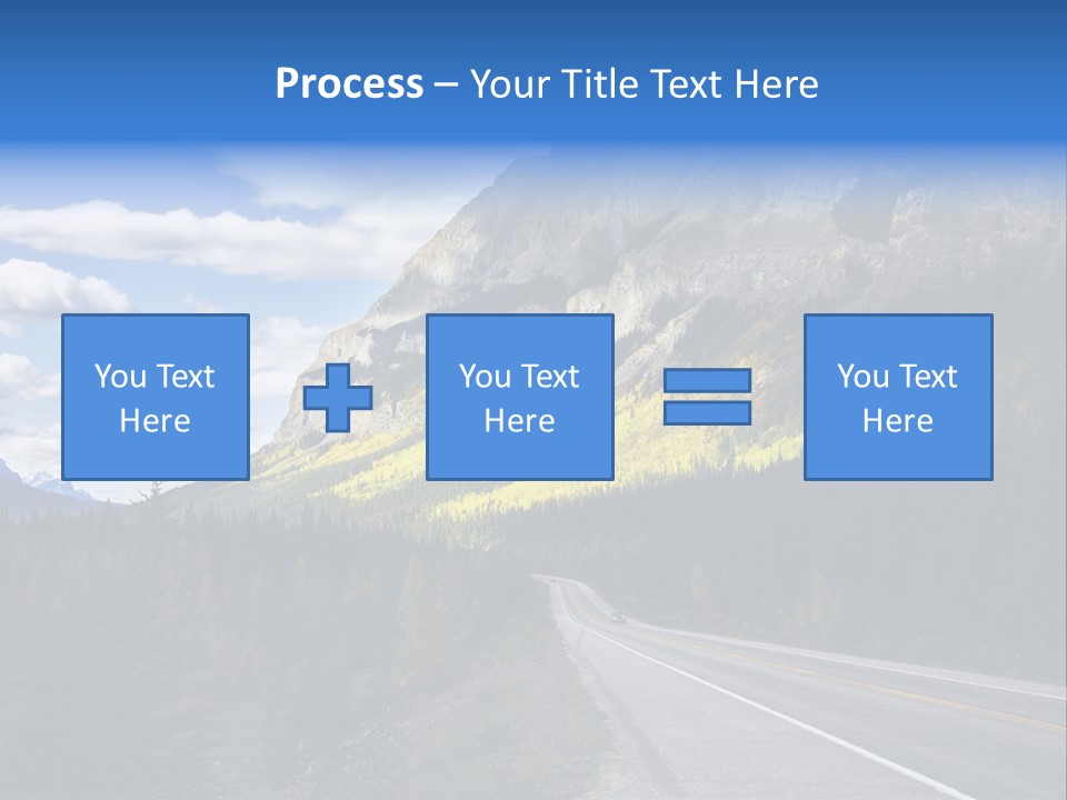A Road With A Mountain In The Background PowerPoint Template