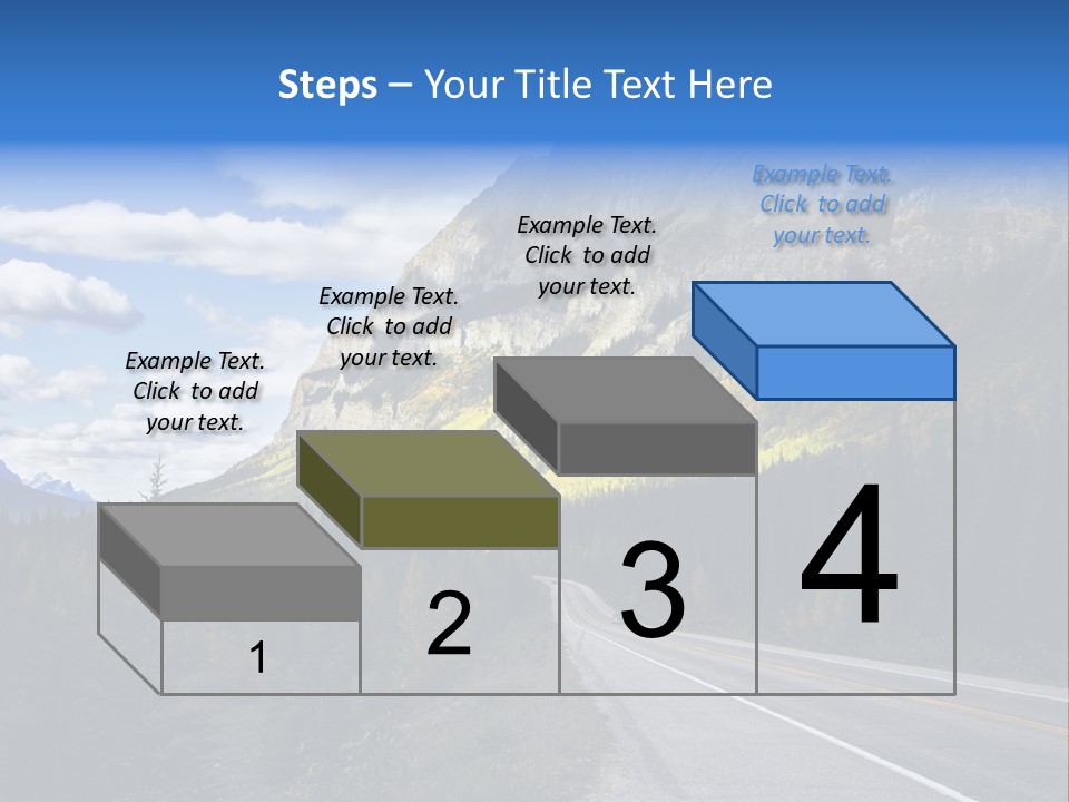 A Road With A Mountain In The Background PowerPoint Template