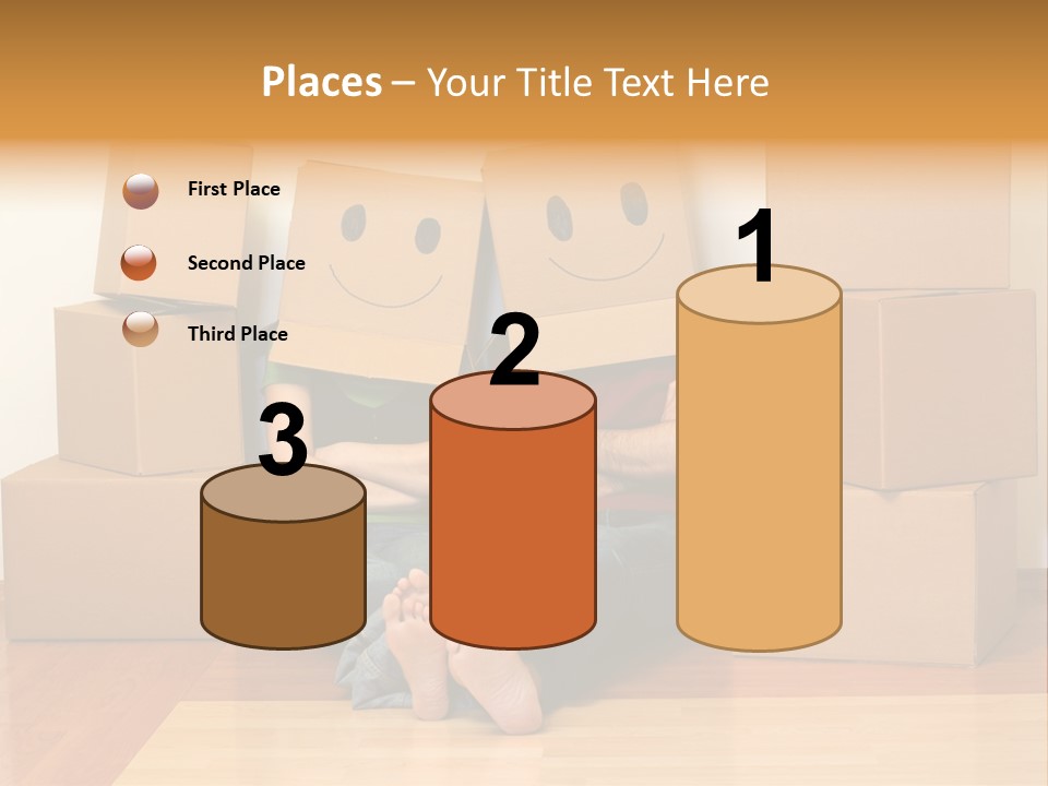 Box Sitting Caucasian PowerPoint Template