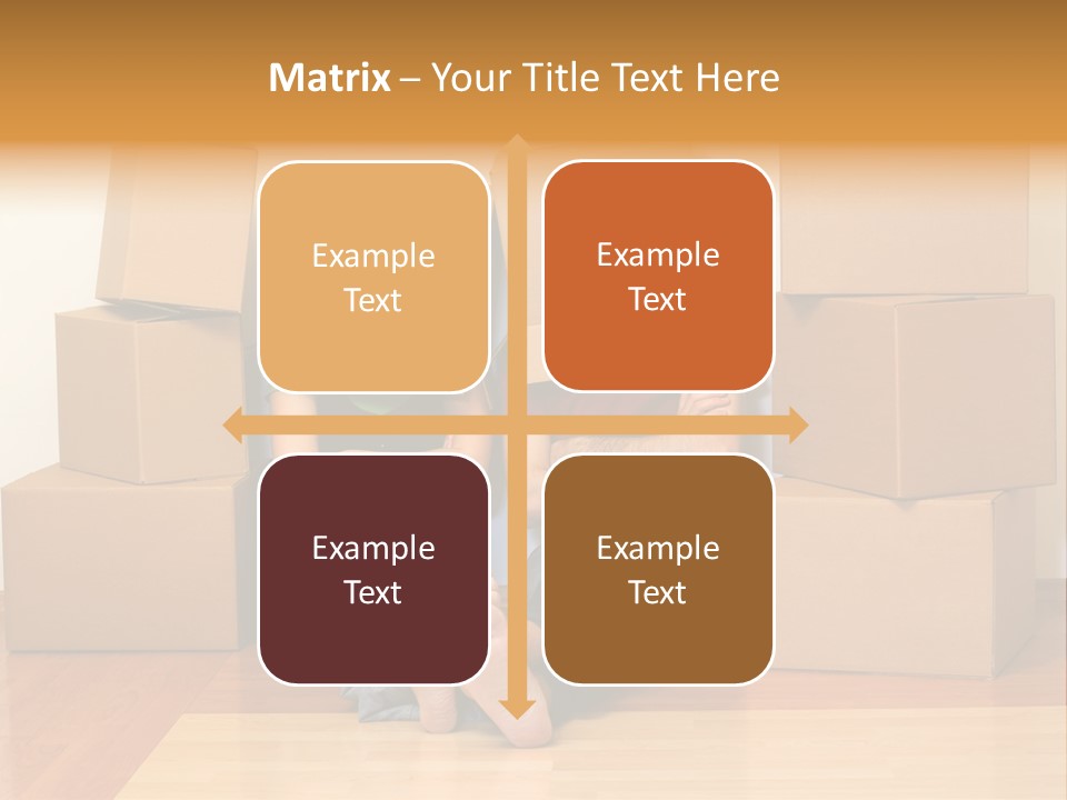 Box Sitting Caucasian PowerPoint Template