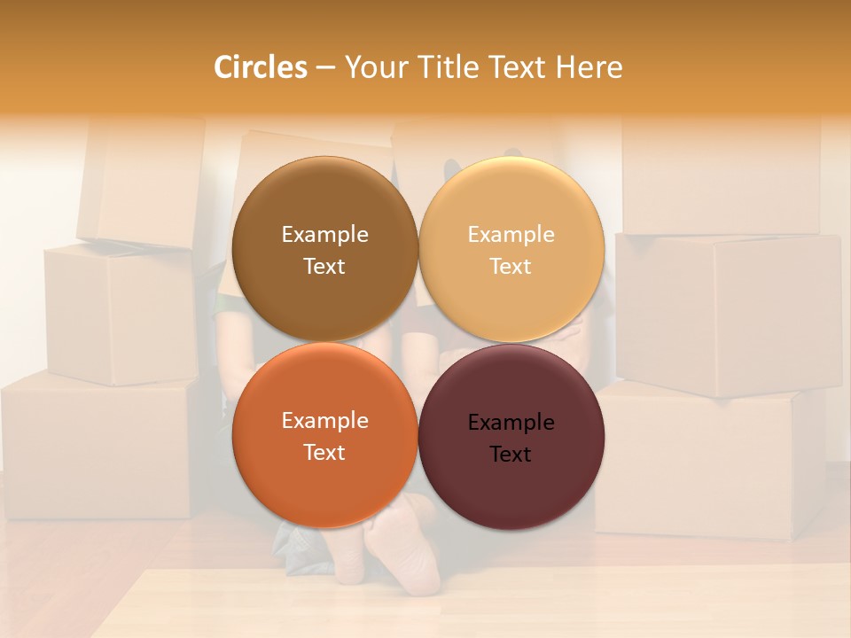 Box Sitting Caucasian PowerPoint Template