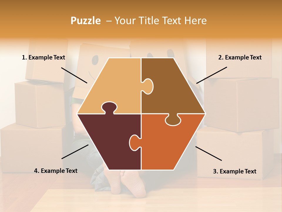 Box Sitting Caucasian PowerPoint Template
