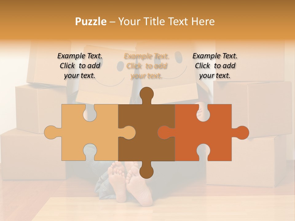 Box Sitting Caucasian PowerPoint Template