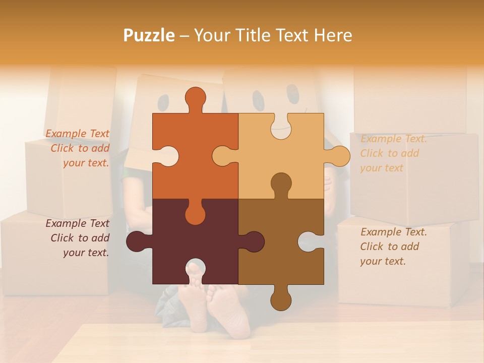 Box Sitting Caucasian PowerPoint Template