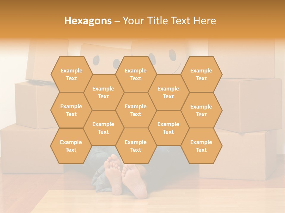 Box Sitting Caucasian PowerPoint Template