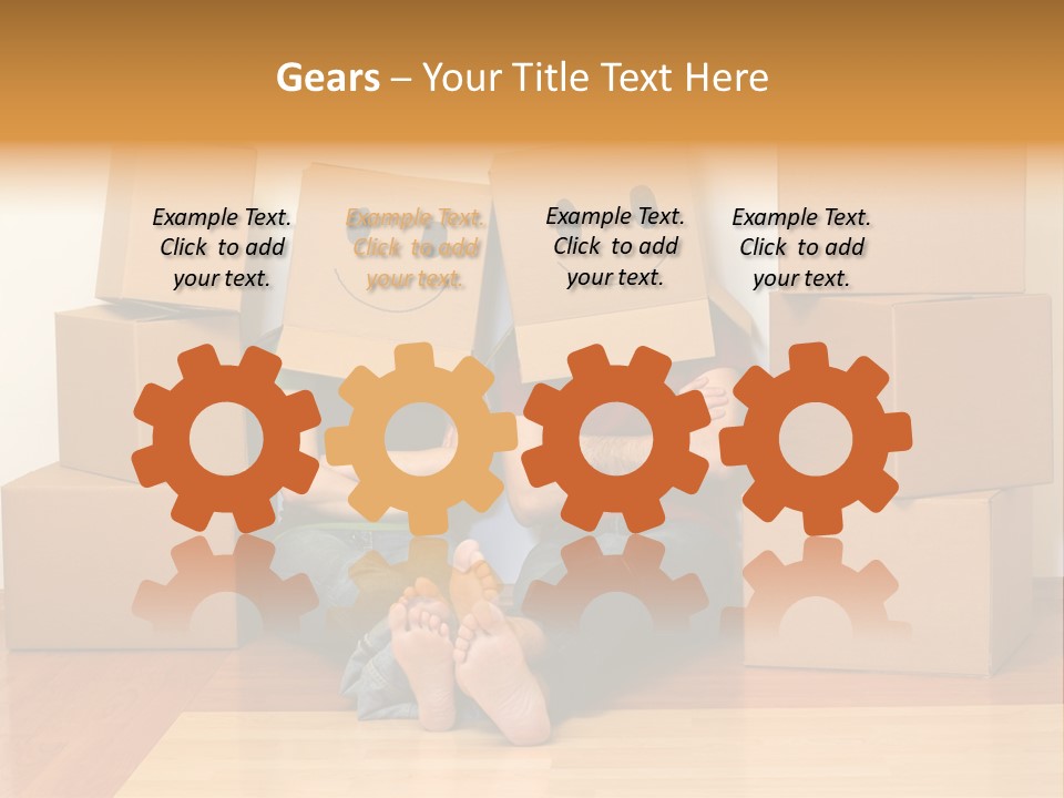 Box Sitting Caucasian PowerPoint Template