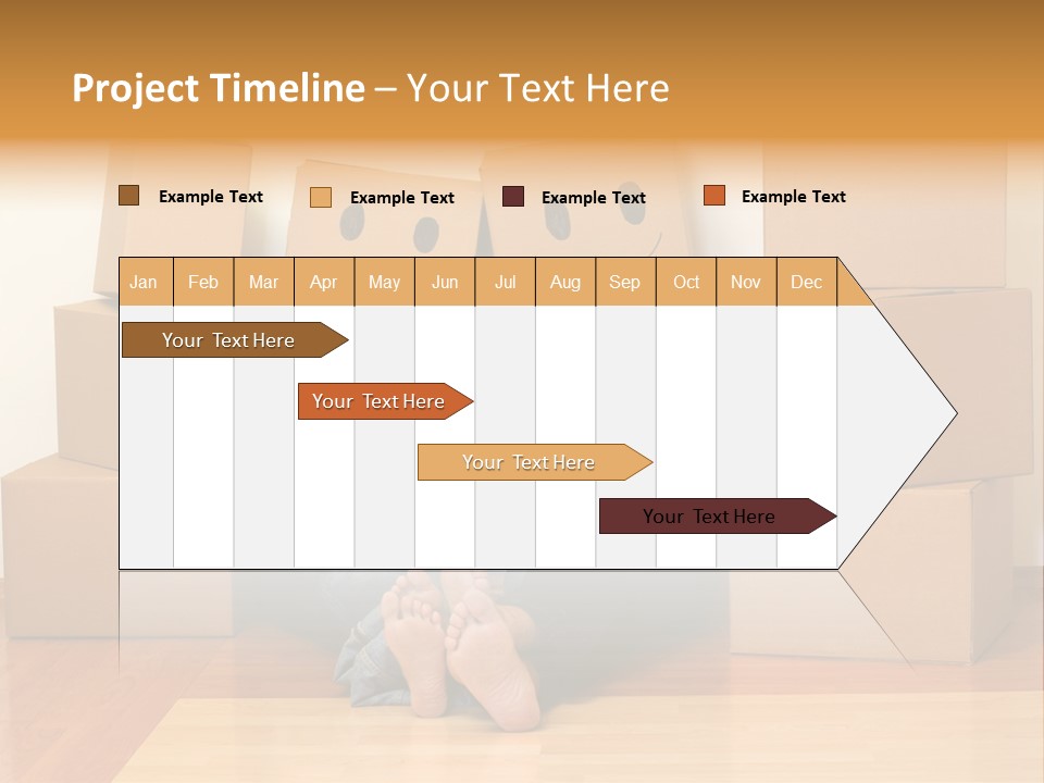 Box Sitting Caucasian PowerPoint Template