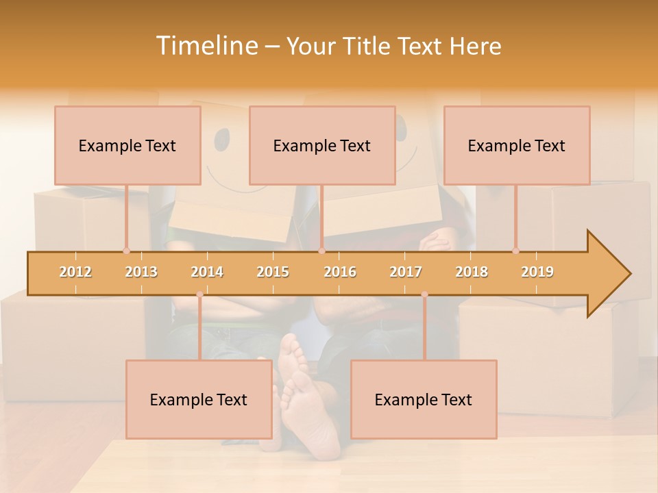 Box Sitting Caucasian PowerPoint Template