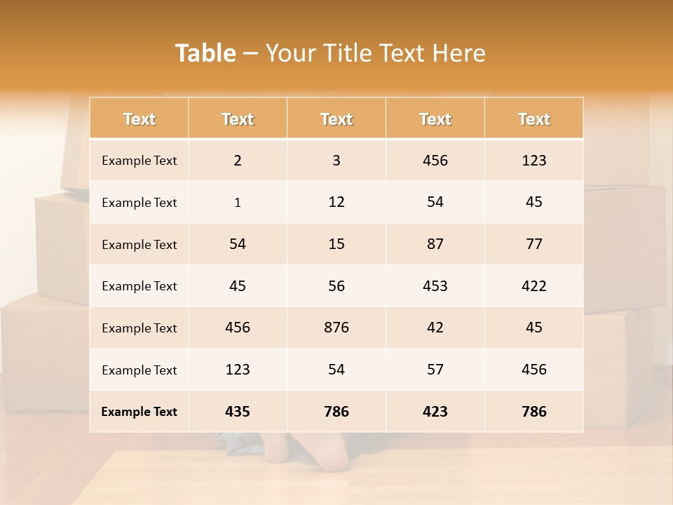 Box Sitting Caucasian PowerPoint Template