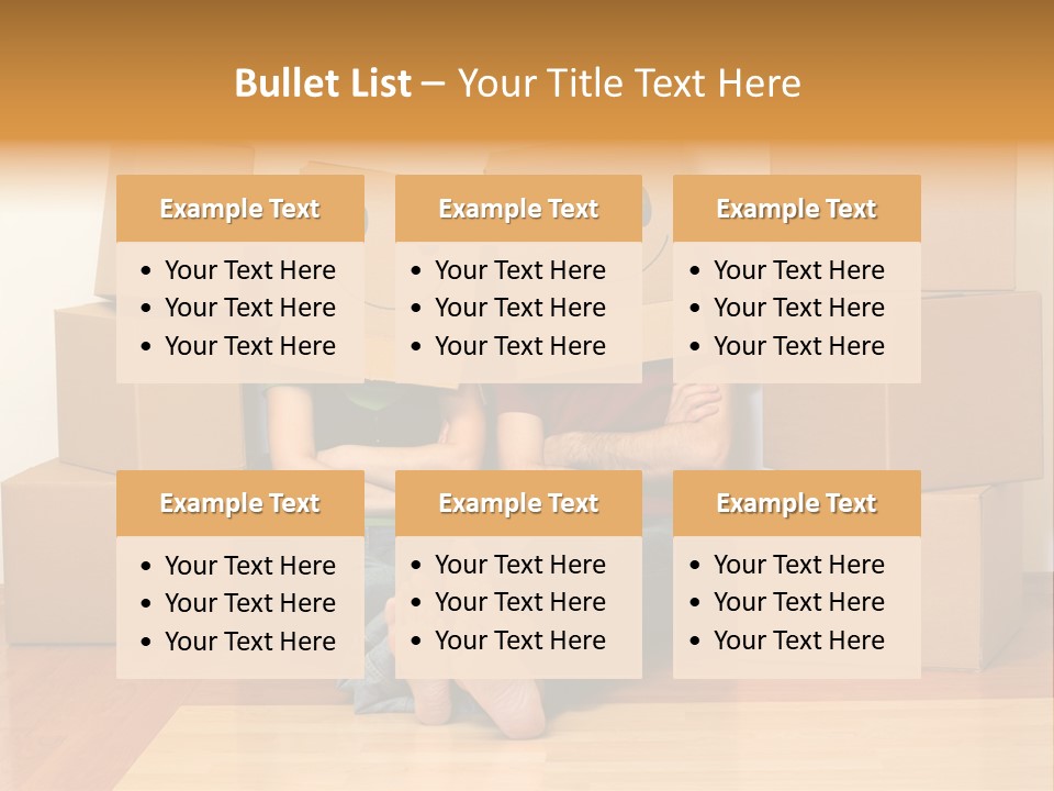 Box Sitting Caucasian PowerPoint Template