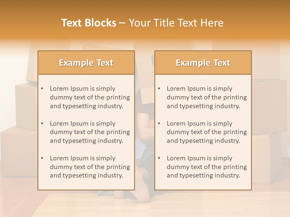 Box Sitting Caucasian PowerPoint Template