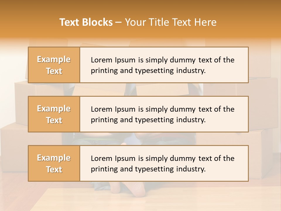 Box Sitting Caucasian PowerPoint Template