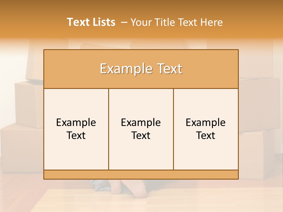 Box Sitting Caucasian PowerPoint Template