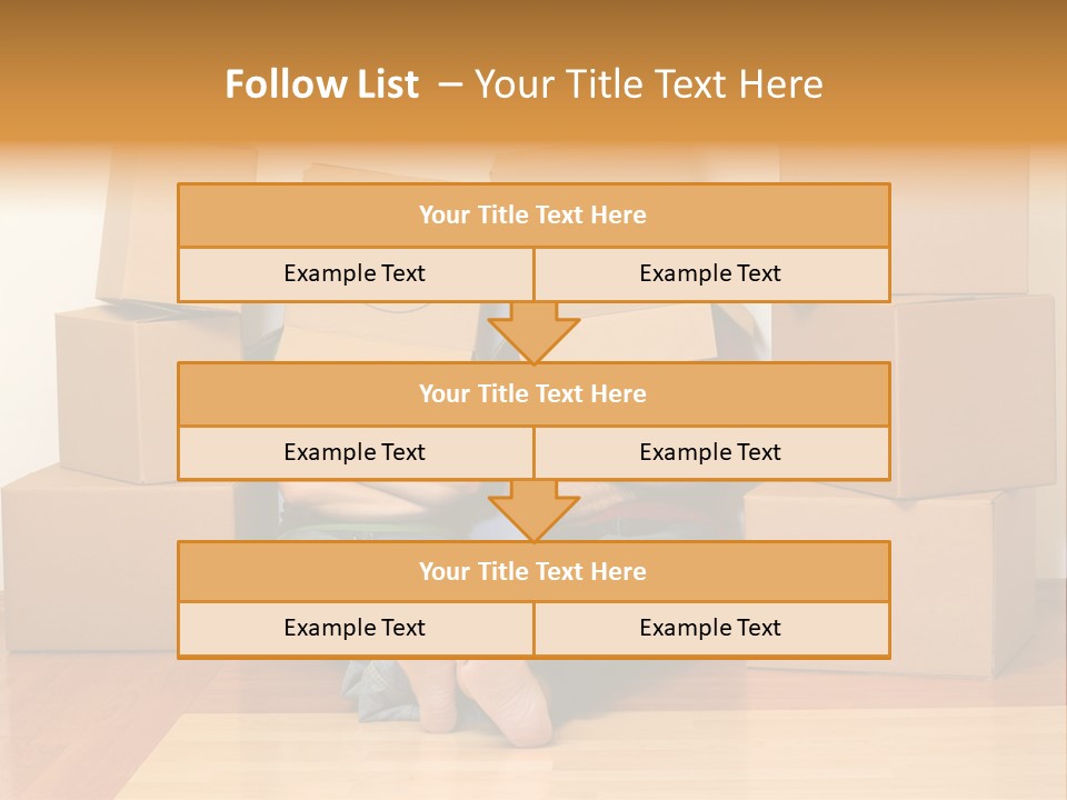 Box Sitting Caucasian PowerPoint Template