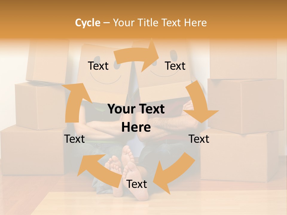 Box Sitting Caucasian PowerPoint Template