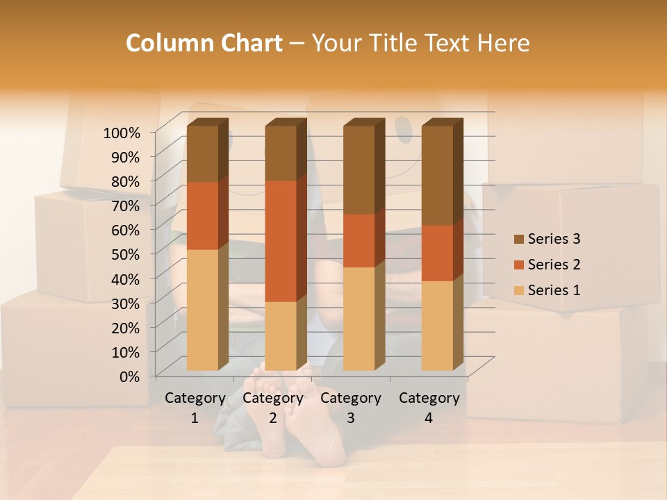 Box Sitting Caucasian PowerPoint Template
