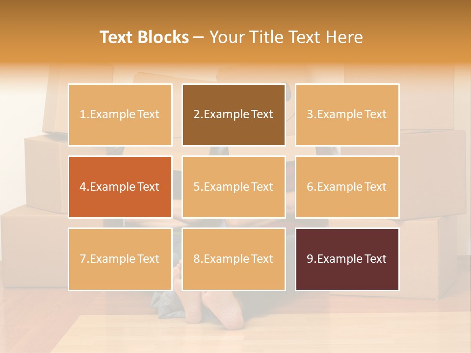 Box Sitting Caucasian PowerPoint Template