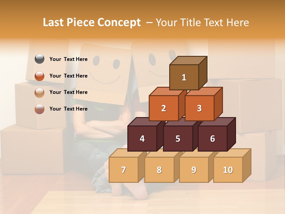 Box Sitting Caucasian PowerPoint Template