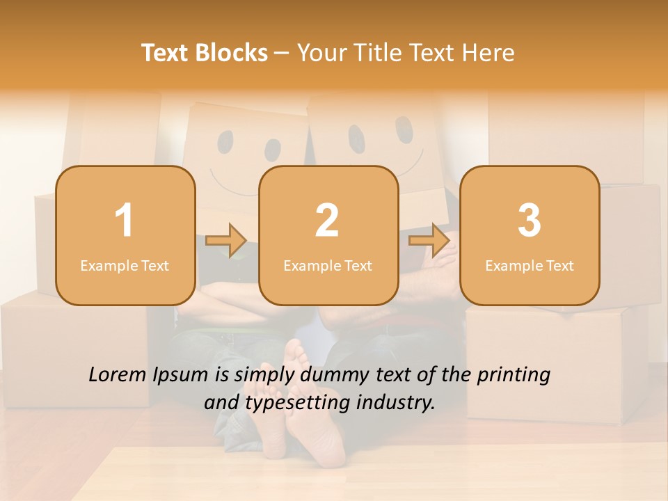 Box Sitting Caucasian PowerPoint Template