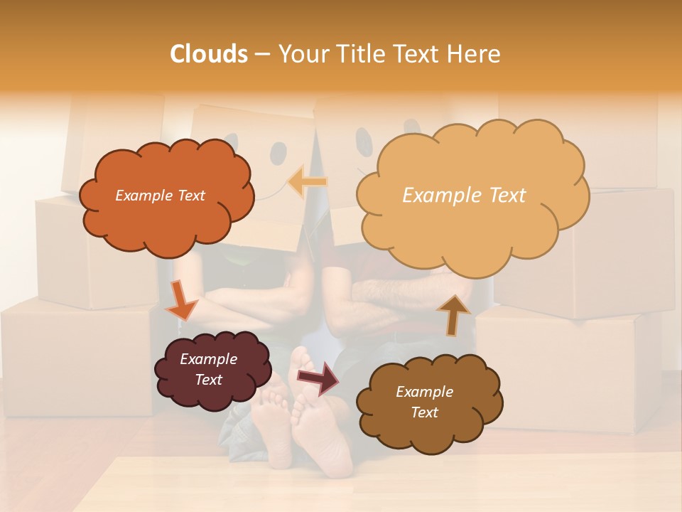 Box Sitting Caucasian PowerPoint Template