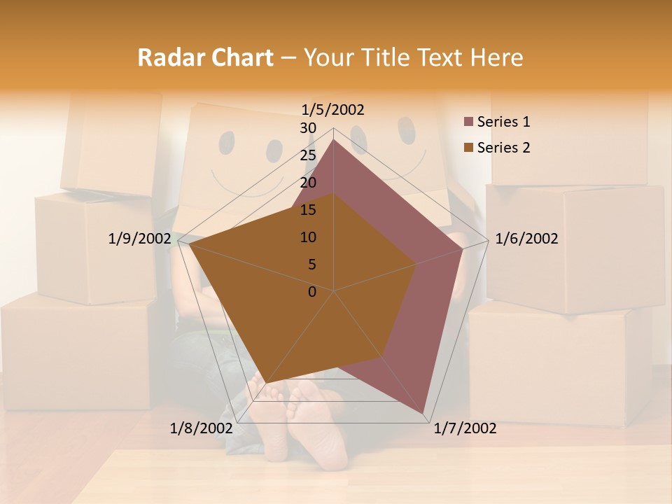 Box Sitting Caucasian PowerPoint Template