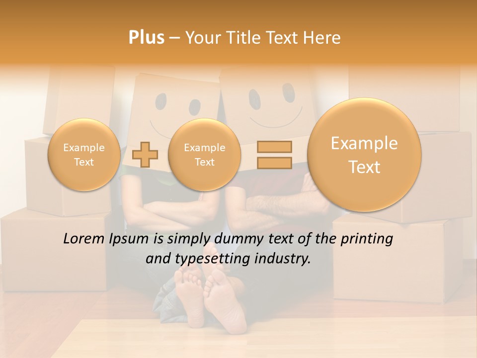 Box Sitting Caucasian PowerPoint Template