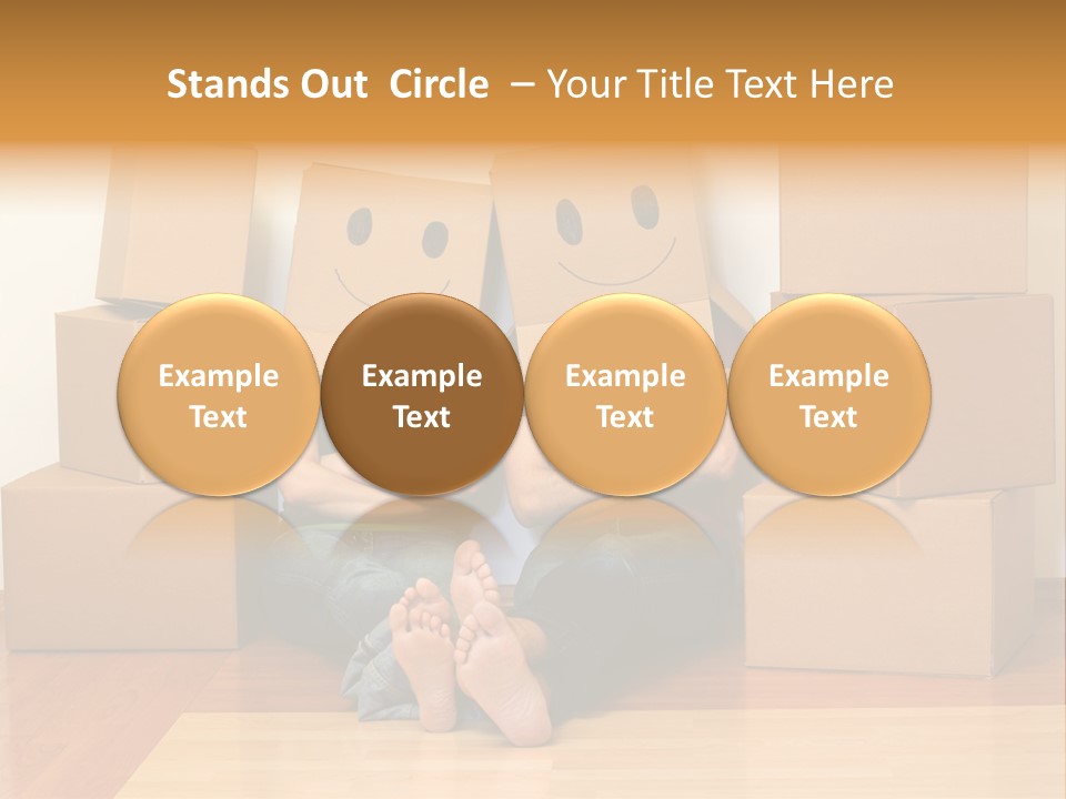 Box Sitting Caucasian PowerPoint Template