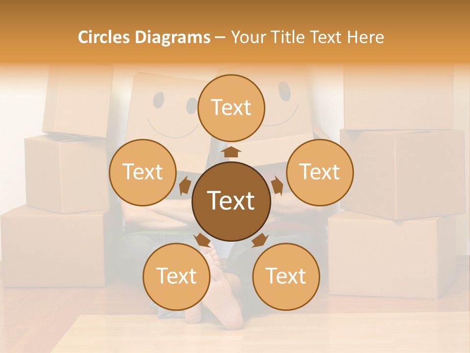 Box Sitting Caucasian PowerPoint Template