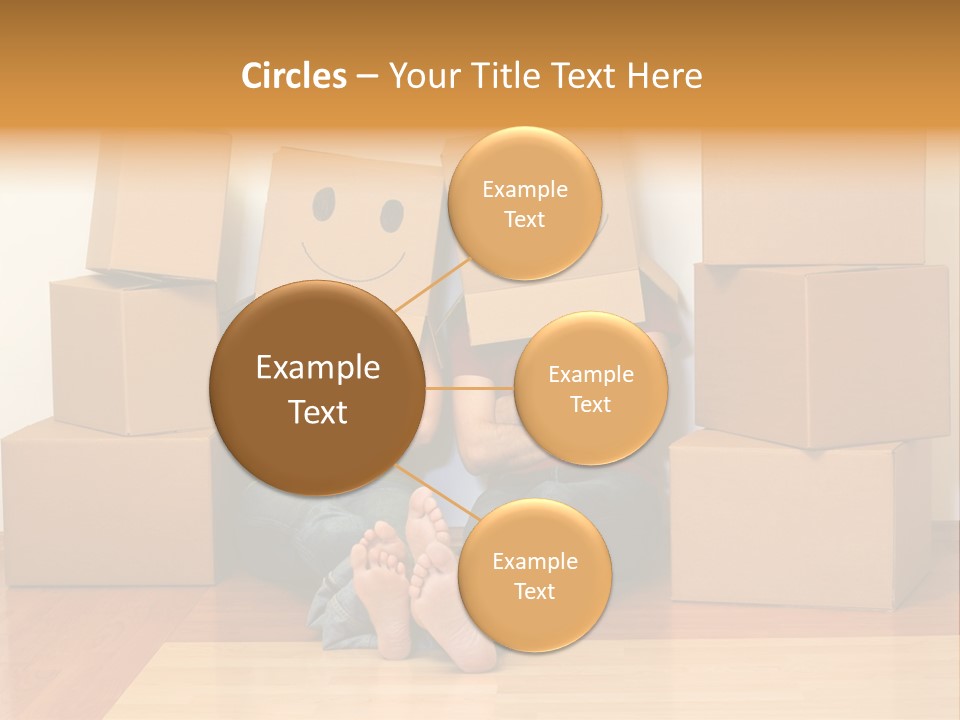 Box Sitting Caucasian PowerPoint Template