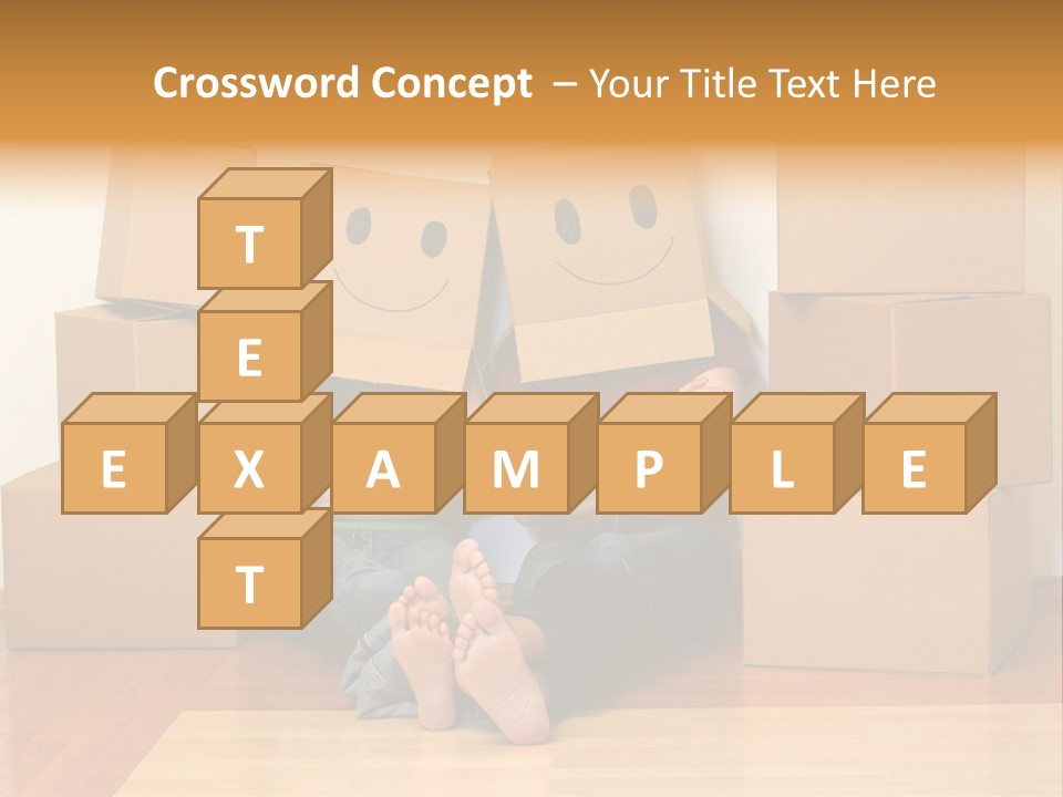 Box Sitting Caucasian PowerPoint Template