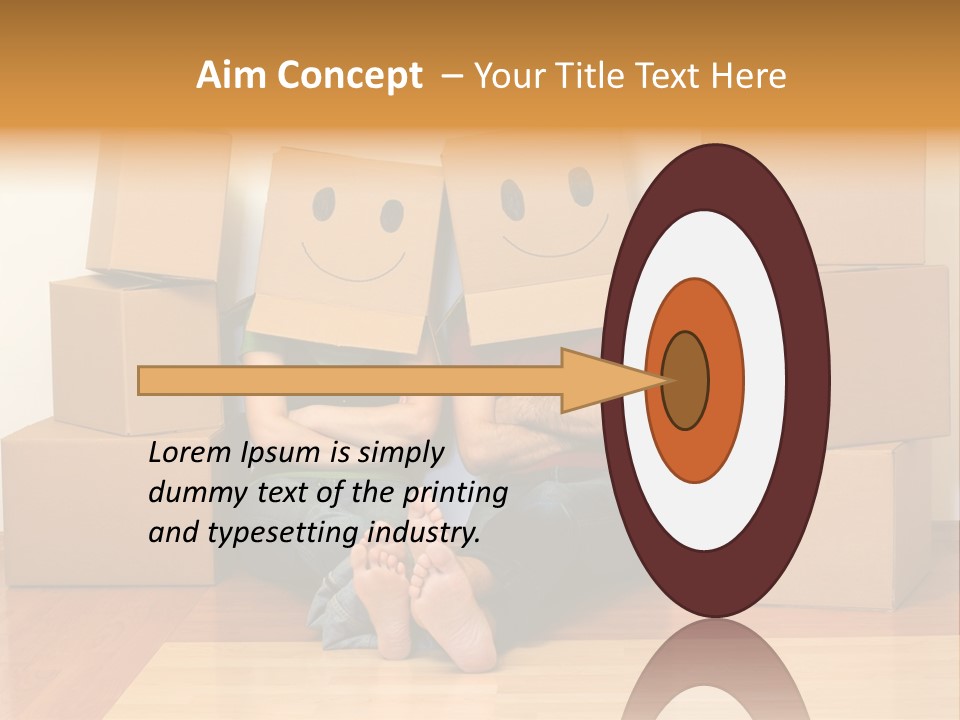 Box Sitting Caucasian PowerPoint Template