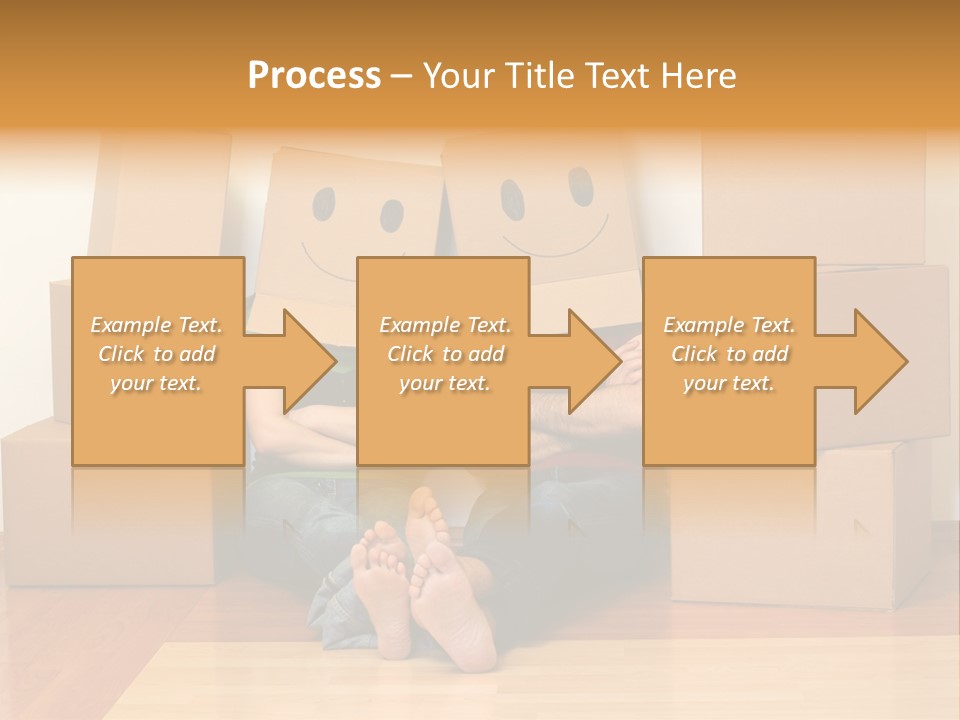 Box Sitting Caucasian PowerPoint Template