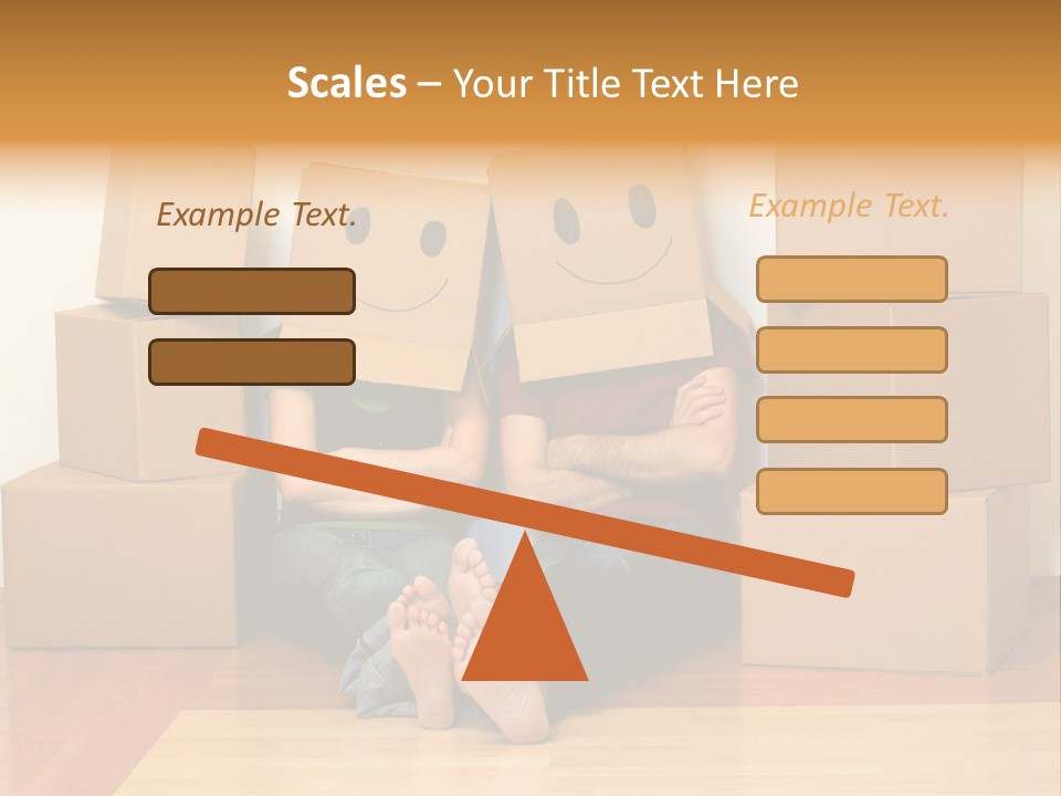 Box Sitting Caucasian PowerPoint Template