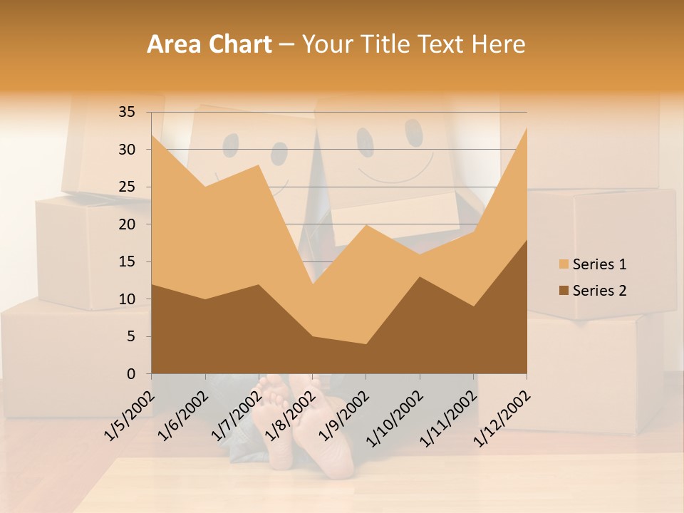 Box Sitting Caucasian PowerPoint Template