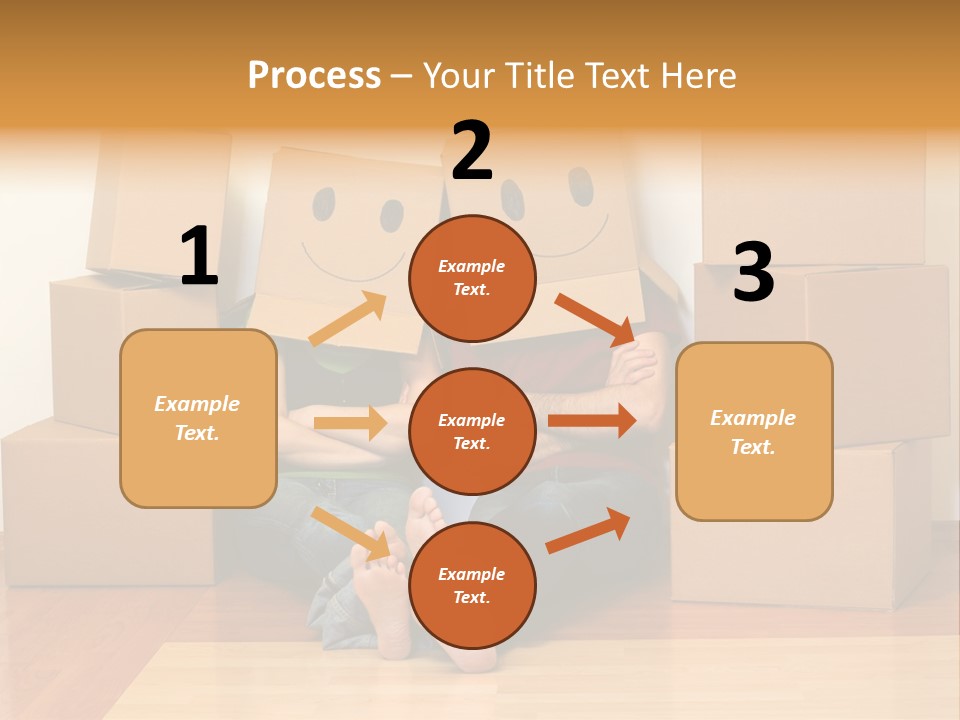 Box Sitting Caucasian PowerPoint Template