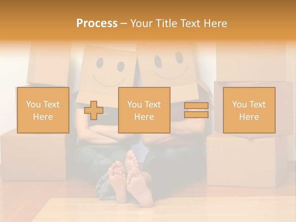 Box Sitting Caucasian PowerPoint Template